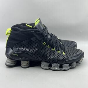 Nike Shox TLX Mid SP Flywire Shoes Men Size 11 Black Green Running Mid Sneakers